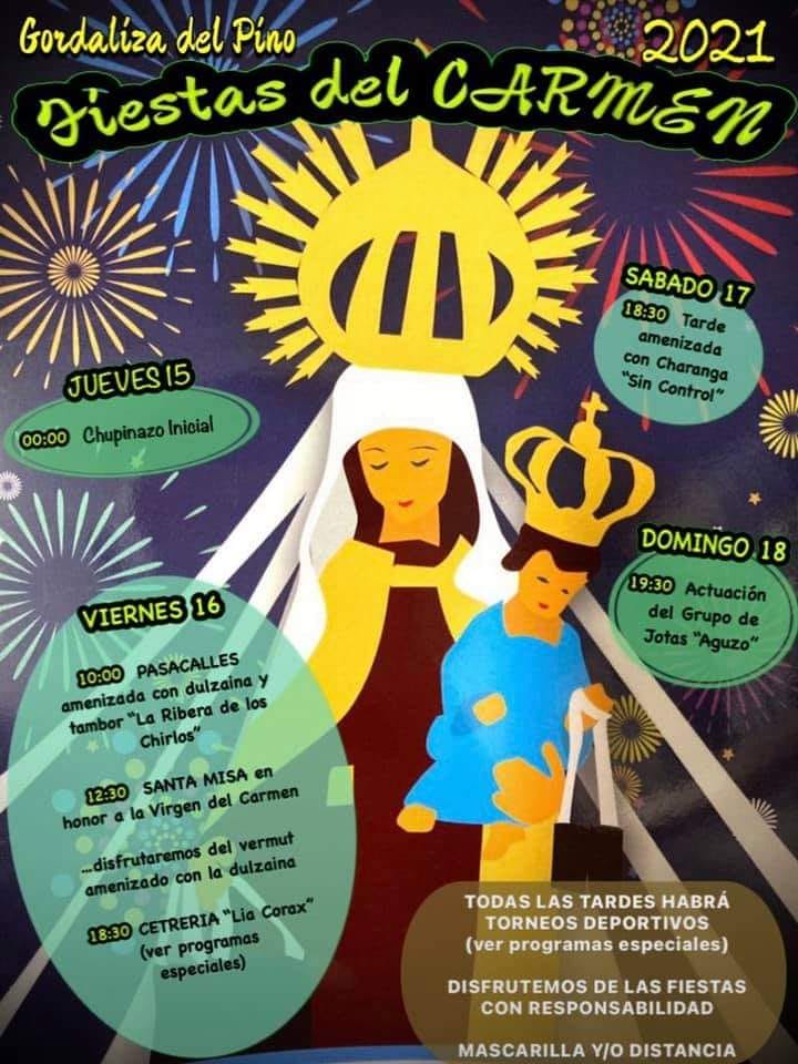 Fiestas en honor a Nuestra Señora del Carmen 2021 Gordaliza del Pino